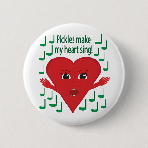 Badge Rond 5 Cm "Les chatons font chanter mon coeur !" Coeur chant