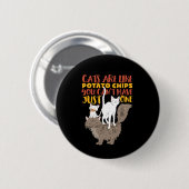 Badge Rond 5 Cm Les Chats Amoureux de les chats Drôle Sont Comme D (Devant & derrière)