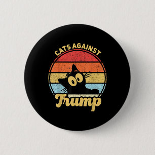 Badge Rond 5 Cm Les chats contre Trump et les élections anti-Trump