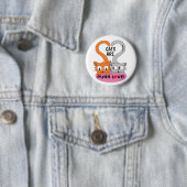 Badge Rond 5 Cm Les chats sont Purr Love bouton (En situation)