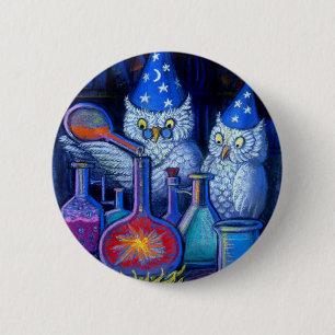 Badge Rond 5 Cm Les chimistes de hibou