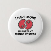 Badge Rond 5 Cm Les Choses Au Steak (Devant)