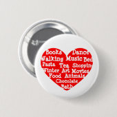 Badge Rond 5 Cm Les choses que j'aime (Devant & derrière)