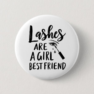 Badge Rond 5 Cm Les cils sont le meilleur ami d'une fille