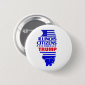 Badge Rond 5 Cm Les citoyens de l'Illinois pour Trump (Devant & derrière)