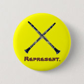 Badge Rond 5 Cm Les clarinettes représentent (Devant)