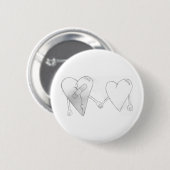 Badge Rond 5 Cm les coeurs brisés réparent (Devant & derrière)