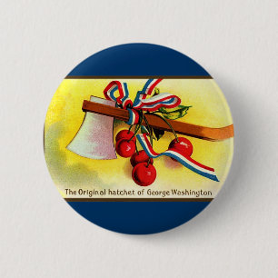 Badge Rond 5 Cm Les cognée-cerises de George Washington