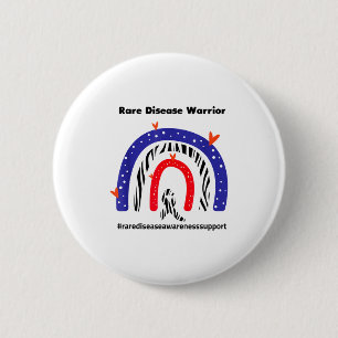 Badge Rond 5 Cm Les combattants portent un ruban bleu et rouge pou