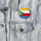 Badge Rond 5 Cm Les Comores Drapeau Charme Patriotique (En situation)