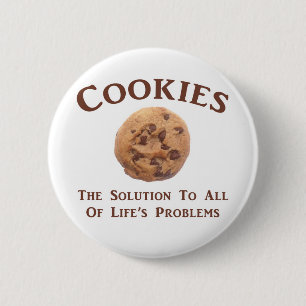 Badge Rond 5 Cm Les cookies résolvent des problèmes
