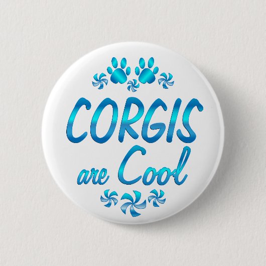 Badge Rond 5 Cm Les Corgis sont frais (Devant)