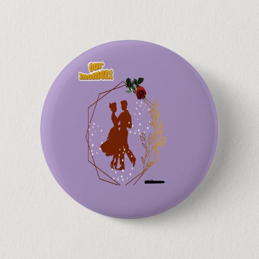 Badge Rond 5 Cm Les couples romantiques dansant ensemble Design cl (Devant)