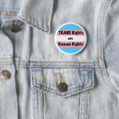 Badge Rond 5 Cm Les droits TRANS sont des droits humains (En situation)