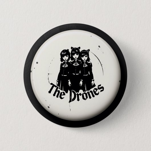 BADGE ROND 5 CM LES DRONES (Devant)