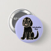 Badge Rond 5 Cm Les EA bouton de règle de Labradoodles (Devant & derrière)