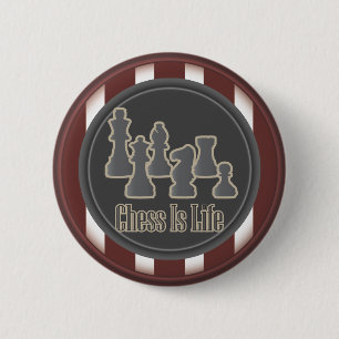 Badge Rond 5 Cm Les échecs sont rouge de la vie