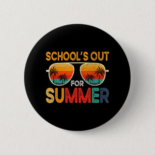 Badge Rond 5 Cm Les Écoles Pour L'Été Dernier Jour De L'École Ense