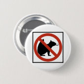 Badge Rond 5 Cm Les écureuils non-fumeurs ont permis le signe de (Devant & derrière)