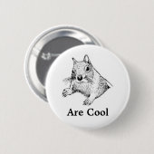 Badge Rond 5 Cm Les écureuils sont bouton frais (Devant & derrière)