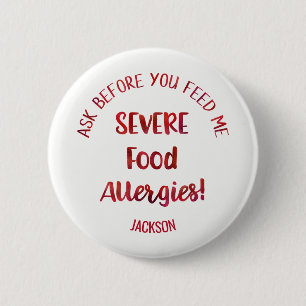Badge Rond 5 Cm Les enfants graves d'allergies alimentaires