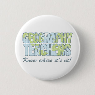 Badge Rond 5 Cm Les enseignants en géographie savent où ils en s