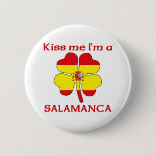 Badge Rond 5 Cm Les Espagnols personnalisés m'embrassent que je