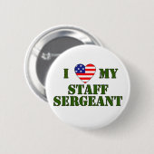 Badge Rond 5 Cm Les ETATS-UNIS AMOUR - sergent (Devant & derrière)