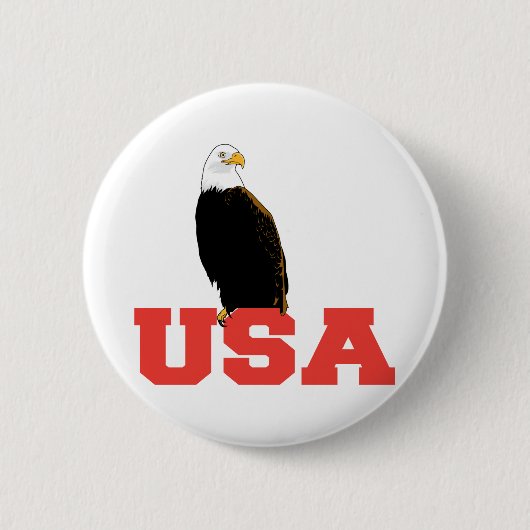 Badge Rond 5 Cm Les Etats-Unis Eagle (Devant)