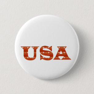 Badge Rond 5 Cm Les Etats-Unis - FORCE ROUGE d'ÉNERGIE d'étincelle