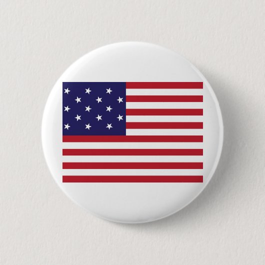 Badge Rond 5 Cm Les Etats-Unis tiennent le premier rôle le drapeau (Devant)