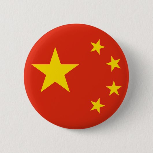Badge Rond 5 Cm Les étoiles de la Chine (Devant)