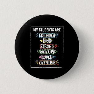 Badge Rond 5 Cm Les étudiants drôles sont gentils forte sensibilis