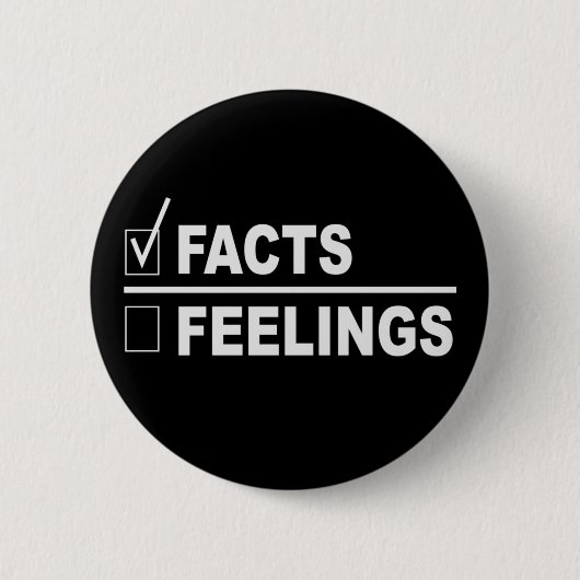 Badge Rond 5 Cm Les faits sur les sentiments Fraction (Devant)
