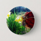 Badge Rond 5 Cm Les fées dans les jonquilles (Devant)
