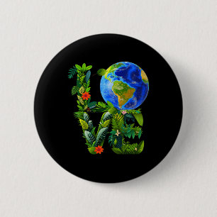 Badge Rond 5 Cm Les Femmes Aiment Sur Le Jour des terres Guérir La