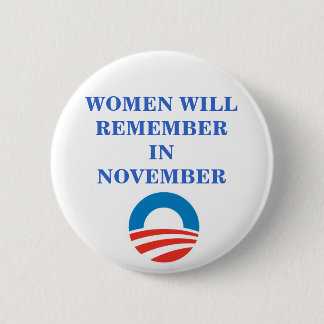 Badge Rond 5 Cm Les FEMMES d'OBAMA SE RAPPELLERONT en novembre