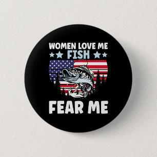 Badge Rond 5 Cm Les Femmes M'Aiment Poisson Me Craignent Les Homme