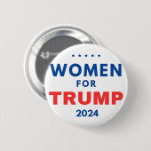 Badge Rond 5 Cm Les Femmes Pour Trump (Devant & derrière)