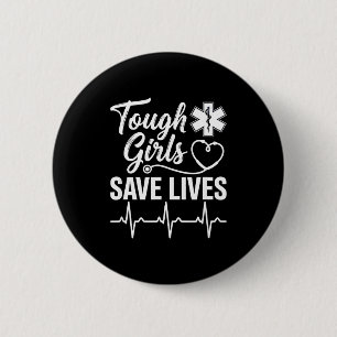 Badge Rond 5 Cm Les filles courageuses sauvent des vies Ems Parame