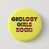 Badge Rond 5 Cm Les filles de la géologie roulent ! (Drapeau améri (Devant)