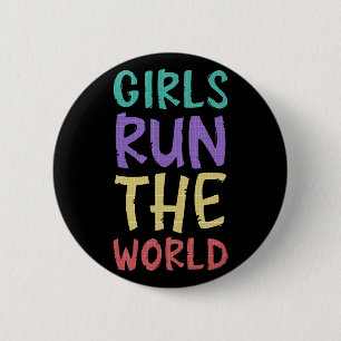 Badge Rond 5 Cm Les Filles Dirigent Le Monde Féministe