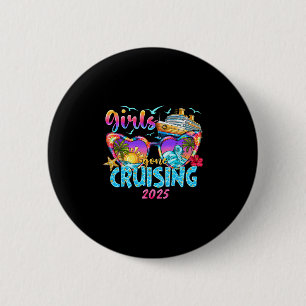 Badge Rond 5 Cm Les filles en croisière 2025 Voyage de vacances en