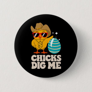 Badge Rond 5 Cm Les filles me creusent drôle Happy Happy Easter Su