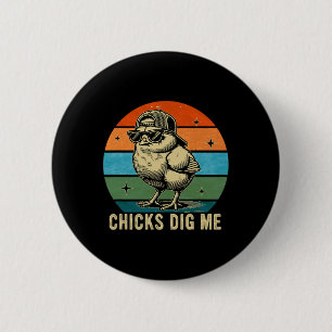 Badge Rond 5 Cm Les filles me creusent Pâques Garçons tout-petits
