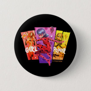 Badge Rond 5 Cm Les filles miraculeuses Power fille
