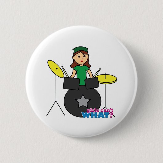 Badge Rond 5 Cm  Les filles ne peuvent quoi ? Conception personnal (Devant)