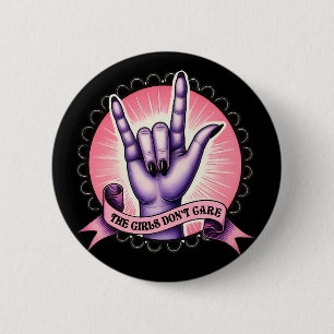 Badge Rond 5 Cm Les filles ne se soucient pas des féministes