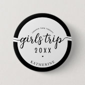 Badge Rond 5 Cm Les Filles Voyage Moins Cher Que La Thérapie Perso (Devant)