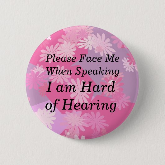 Badge Rond 5 Cm Les fleurs roses satisfont me font face bouton (Devant)